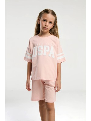 U.s. Polo Assn. Kız Çocuk Pembe Bermuda Takım