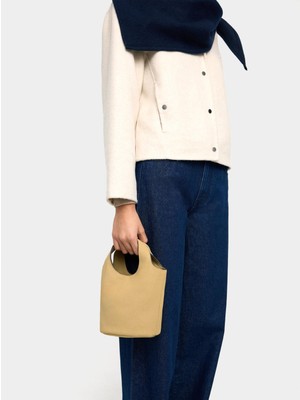 Parfois Deri Efektli Bucket Çanta