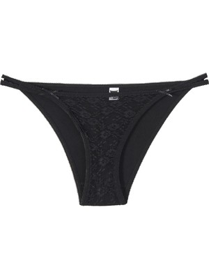 Tutku 12' Li Kadın Çift Biyeli Önü Tüllü Bikini Külot