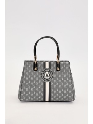 Levidor Siyah Monogram Desenli  Kadın El Çantası -930361