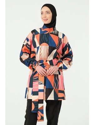 Dorelux Desenli Oversize Tesettür Mayo DLX-25240