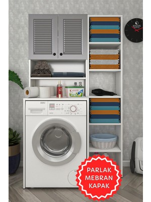 Kenzlife Membran Çamaşır Makinesi Dolabı Hayzummaks Gribyz Panjur 180*66*55 Mebran Kapak Suntalam Gövde