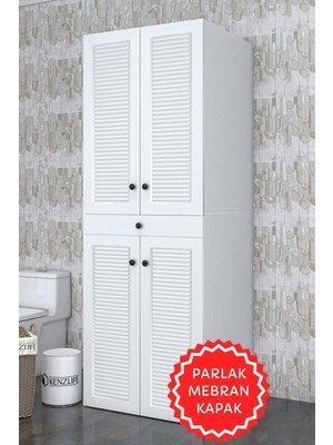 Kenzlife Membran Çamaşır-Kurutma Makinesi Dolabı El Kindi Byzbyz Panjur 187*070*60 Mebran Kapak Suntalam Gövde