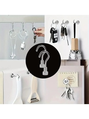 Marsilyan Güçlü Manyetik Mutfak,banyolar Için Çok Amaçlı 2&amp;apos;li Magnet Askı (4887)