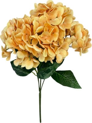 Nettenevime Yapay Çiçek Islak Ortanca Çiçeği Somon 45CM 5dal Islak Gerçeksi Dokulu