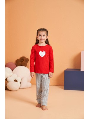 Çamaşır Kenti Pjs 28063 Çocuk Sıfır Yaka Pijama Takımı