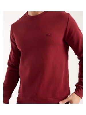 Lacoste  Bisiklet Yaka Bordo Regular Fit Uzun Kol