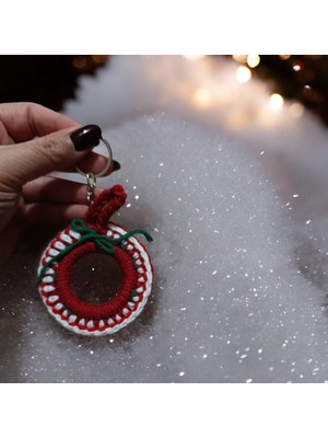 Luluyen Sevimli Yılbaşı Temalı Amigurumi El Örgüsü Anahtarlık ve Çanta Aksesuarı,yılbaşı Hediyesi