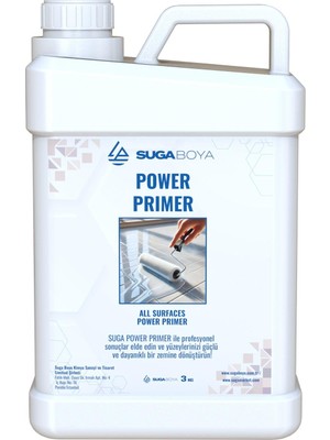 Suga Boya Power Prımer Seramik, Fayans, Granit, Paladyen ve Beton Astarı 3 KG