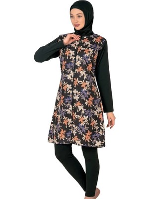 Çamaşır Kenti Fantasy 3442 Bayan Desenli Tesettür Mayo