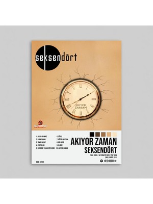 Orendart Seksendört - Akıyor Zaman Albüm Spotify Çerçeveli - Çerçevesiz Poster Tablo