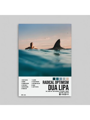 Orendart Dua Lipa - Radical Optimism Albüm Spotify Çerçeveli - Çerçevesiz Poster Tablo