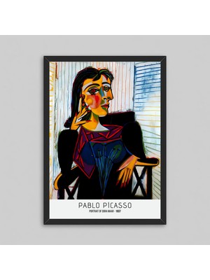 Orendart Pablo Picasso - Portrait Of Dora Maar 1937 Çerçeveli - Çerçevesiz Sanat Koleksiyon Poster Tablo