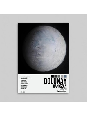 Orendart Can Ozan - Dolunay Albüm Spotify Çerçeveli - Çerçevesiz Poster Tablo