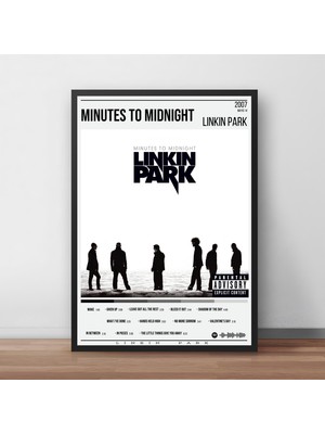 Orendart Linkin Park - Minutes To Midnight Albüm Spotify Çerçeveli - Çerçevesiz Poster Tablo