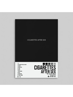Orendart Cigarettes After Sex - Cigarettes After Sex Albüm Spotify Çerçeveli - Çerçevesiz Poster Tablo