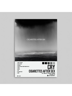 Orendart Cigarettes After Sex - Cry Albüm Spotify Çerçeveli - Çerçevesiz Poster Tablo