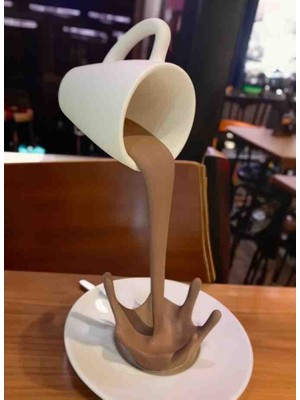 Dekoratif Dökülen Kahve Figürü Kahve Köşesi