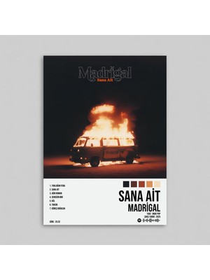 Orendart Madrigal - Sana Ait Albüm Spotify Çerçeveli - Çerçevesiz Poster Tablo