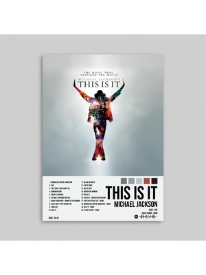 Orendart Michael Jackson - This Is It Albüm Spotify Çerçeveli - Çerçevesiz Poster Tablo