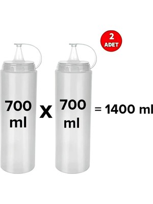 Cocovia 2 Adet 700 ml Şeffaf Plastik Yağdanlık Masterchef Yağdanlık Sosluk Sirkelik