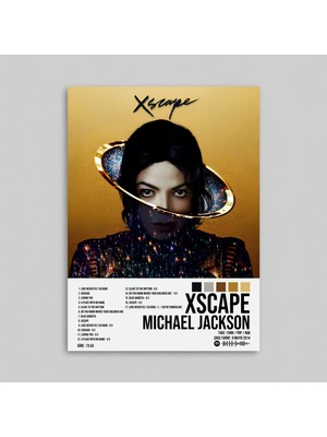 Orendart Michael Jackson - Xscape Albüm Spotify Çerçeveli - Çerçevesiz Poster Tablo
