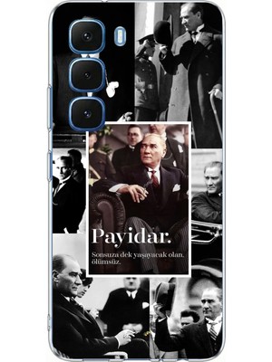 TechTree Infinix Hot 60-60I Uyumlu Atatürk Payidar Baskılı Silikon Kılıf