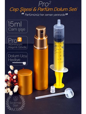 AOZ Kozmetik Parfüm Dolum Seti Doldurulabilir Mini Parfüm Şişesi Cep Parfüm Şişesi Taşınabilir Parfüm Şişesi 15ML