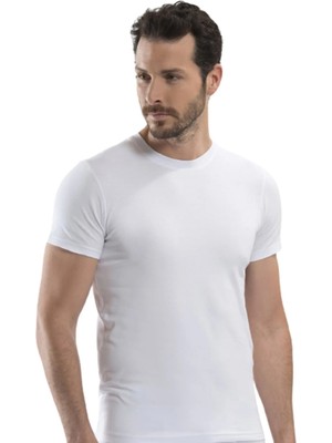 Has Altunkoza Altunkoza 12'li Paket Erkek 0 Yaka Kısa Kollu Atlet Beyaz 14203