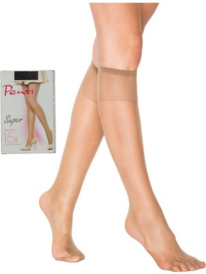 Penti Multipa 2 Adet Süper Mat Diz Altı Ince 15'den Mat Pantolon Çorabı 86 Vizon