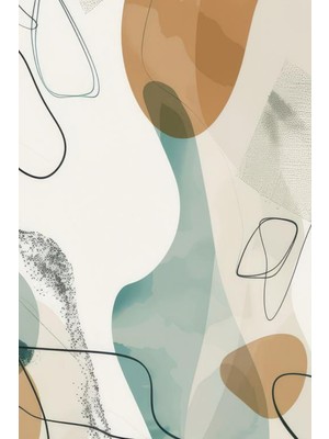 Akışkan Çizgilerin Dansı 3’lü Kanvas Tablo