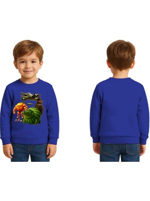 Sedirli Unisex Braınrot Baskılı Çocuk Swaetshirt 3 Iplik Şardonlu