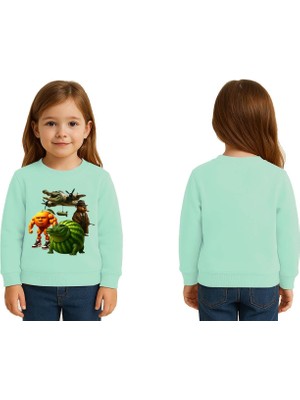 Sedirli Unisex Braınrot Baskılı Çocuk Swaetshirt 3 Iplik Şardonlu
