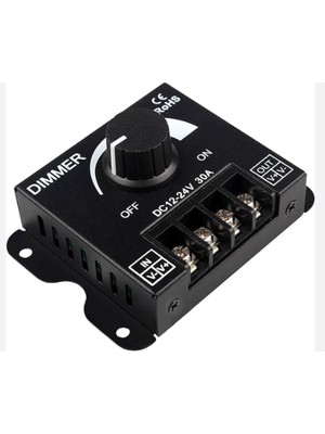 Powerr Led Aydınlatma 30A Manuel Tek Renk Dimmer 12-24V