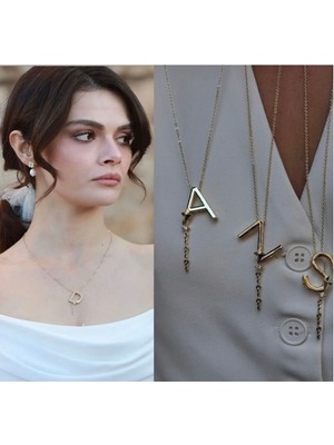 Stainless Alya Yıldız Serisi - Kişiselleştirilmiş Isim Harf Kolyesi(Dilediğiniz Harf Gelmektedir)