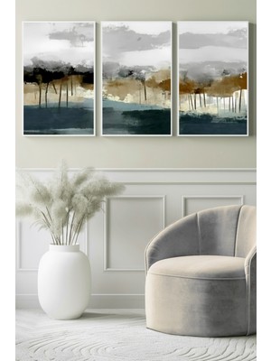 Sisli Ormanın Yankıları 3’lü Kanvas Tablo