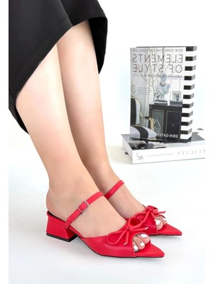 The Kethen Lotta Kırmızı Cilt Topuklu Ayakkabı