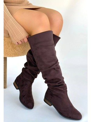 Diaways Winda Kahverengi Süet Körüklü Çizme