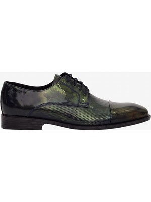 Altınyıldız Classics %100 Deri Klasik Rugan Ayakkabı Erkekler İçin Platform Tabanlı Lacivert