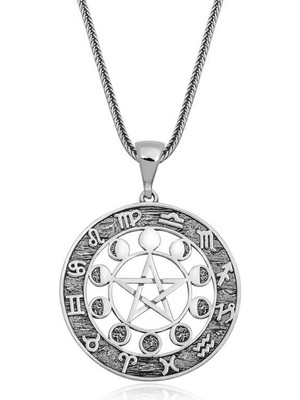 ​925 Ayar Gümüş 12 Burç Gümüş Kolye