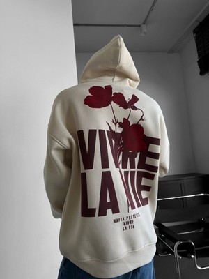 Nunu365com Nunu By Lagos Vivre La Vie Oversize Erkek Kapüşonlu Sweatshirt
