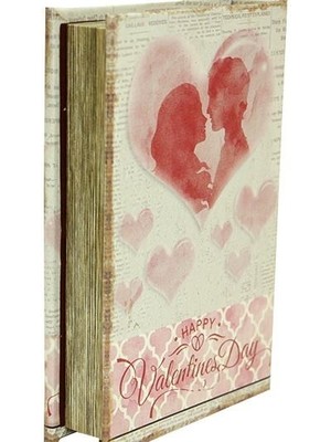 Kutu Kitap Aynalı Valentine Dekoratif Hediyelik
