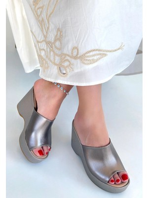 Diaways Tlay Platin Cilt Dolgu Topuk Terlik