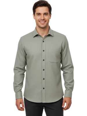 Kamer Erkek Kışlık Uzun Kol Tek Cepli Gömlek 4084 BGL-ST04993