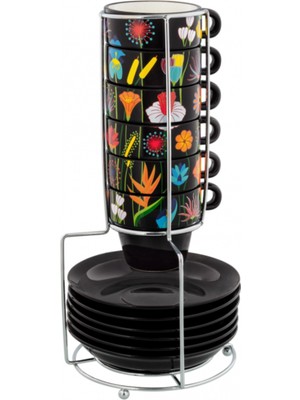 Pylones Kahve Bardak/ Fincan Seti | Cafe Colore - Jardin Fleuri