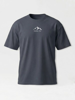 Broco Erkek Oversize %100 Pamuk Bisiklet Yakalı Anatolian Soul T-Shirt