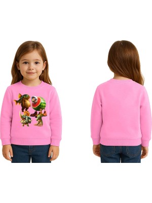 Sedirli Unisex Braınrot Baskılı Çocuk Swaetshirt 3 Iplik Şardonlu