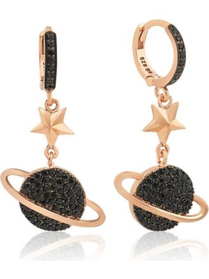 Özcömert Silver Gümüş Gezegen Bayan Küpe