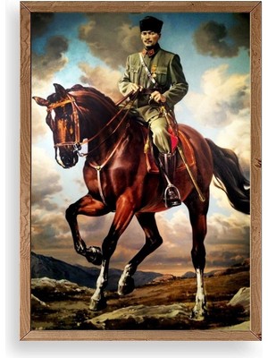 Buffer Atatürk Ahşap Çerçeveli Tablo