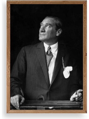 Buffer Atatürk Ahşap Çerçeveli Tablo